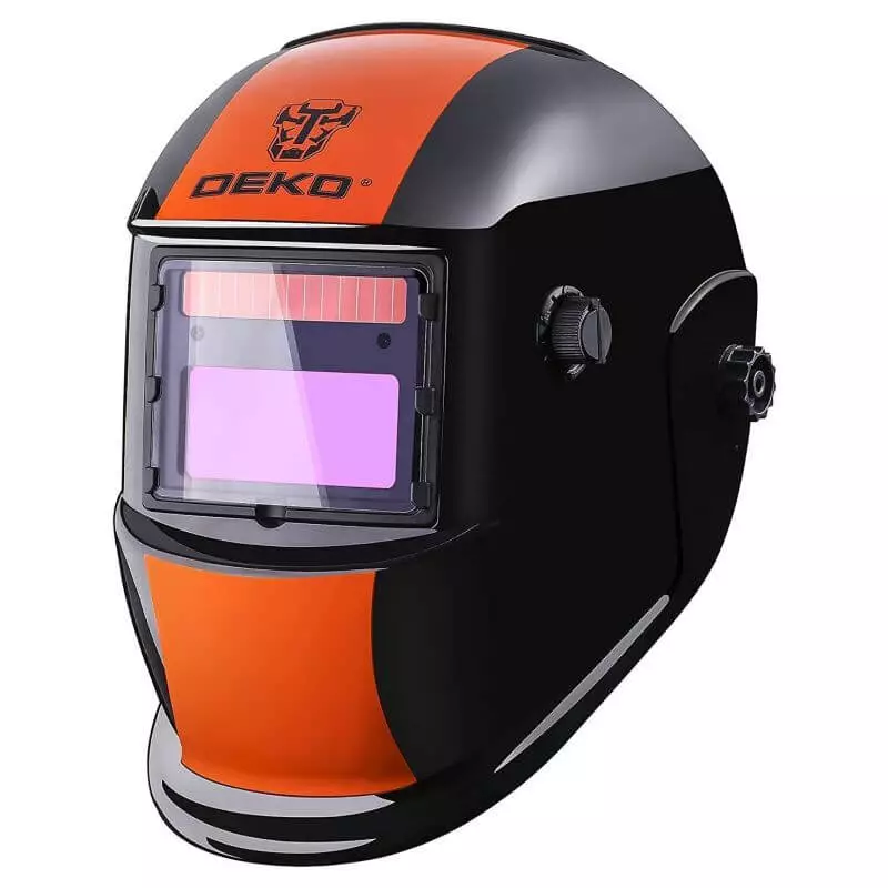 DESOON Orange Black Auto Darkening Welding Helmet